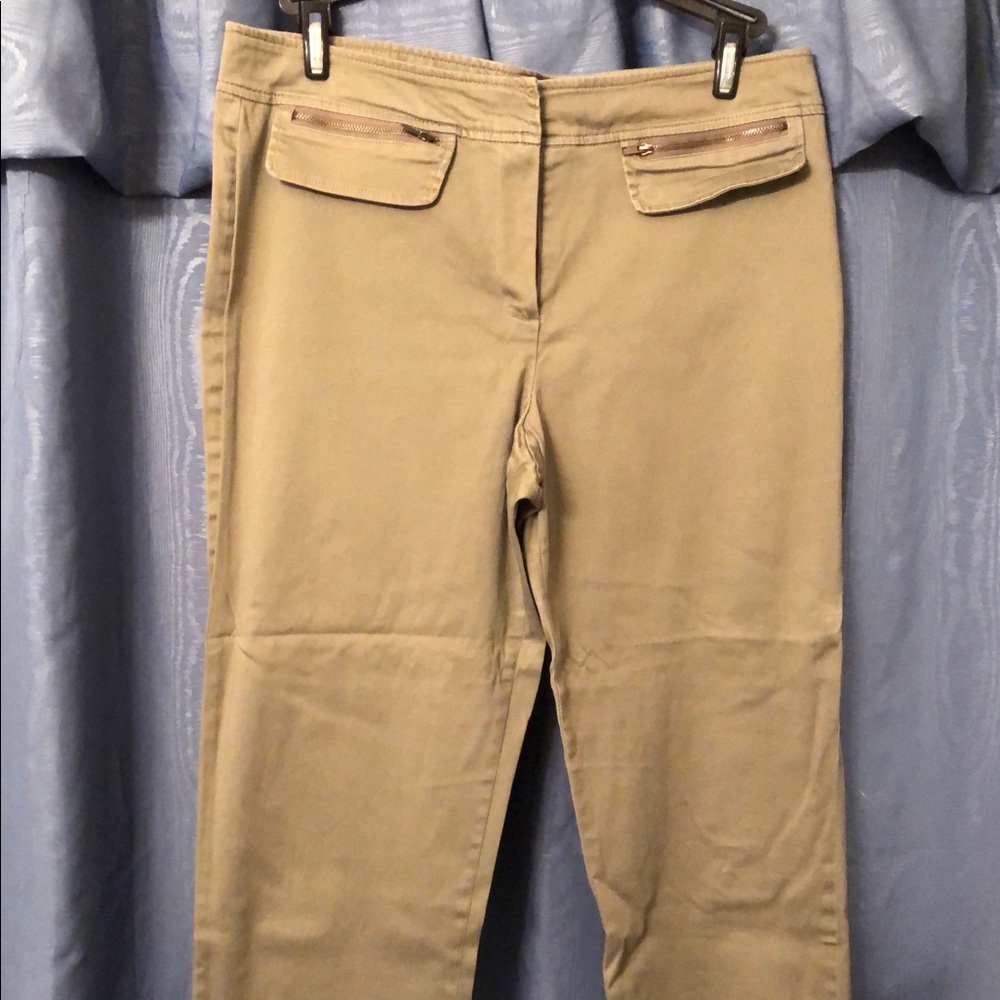 Sandro khaki straight leg pants